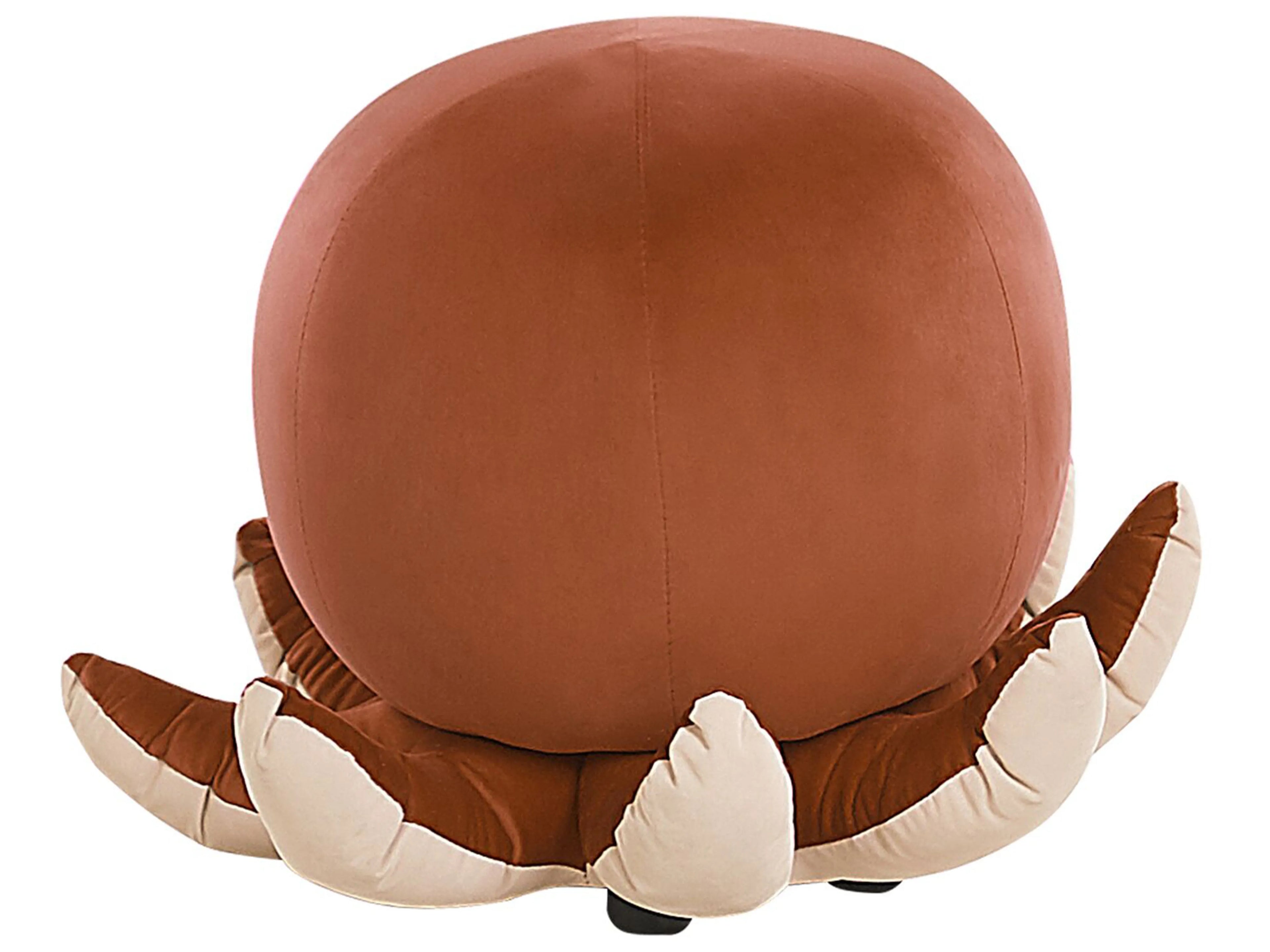  Animal Stool OCTOPUS Velvet Golden Brown Octopus