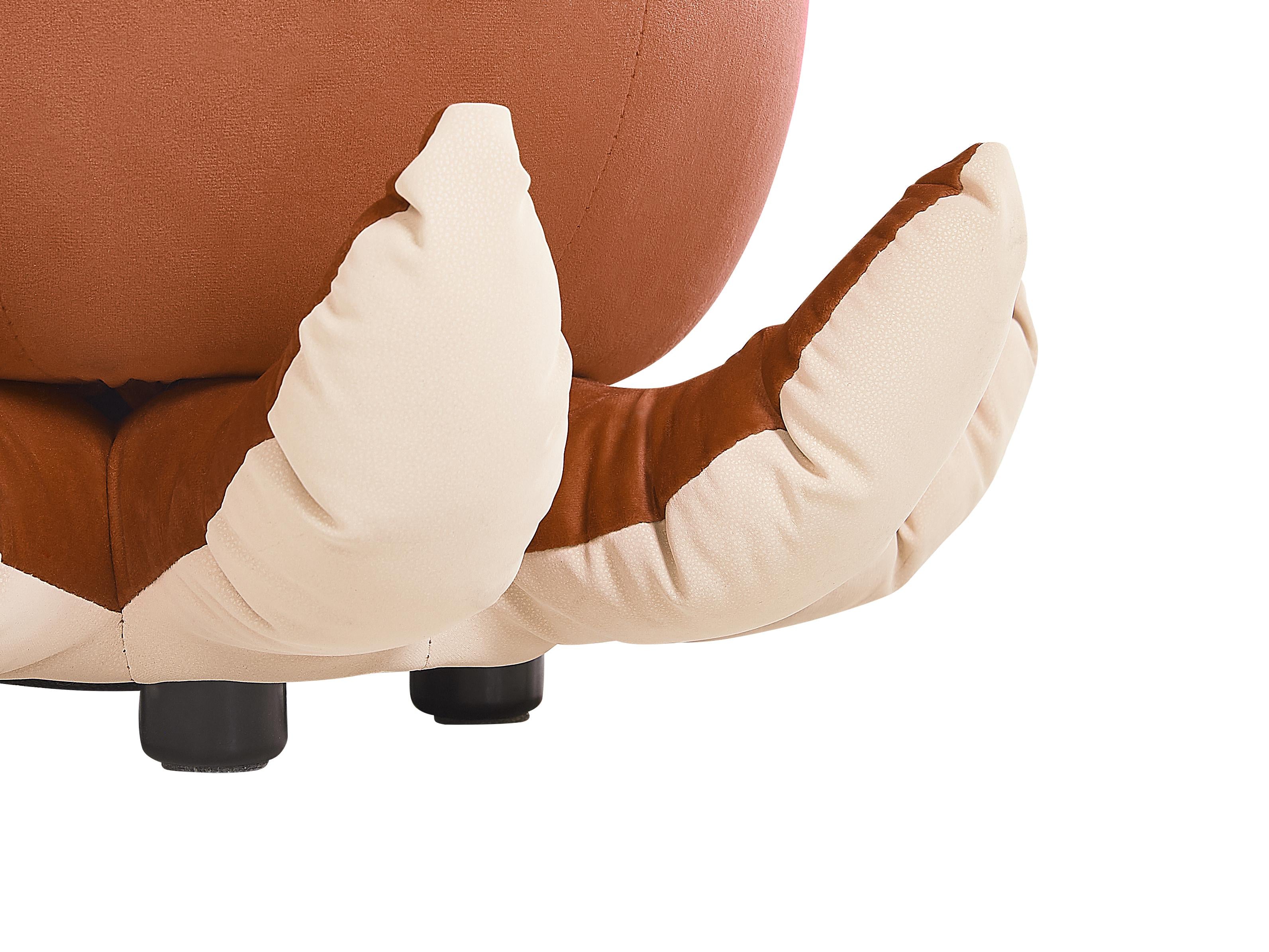  Animal Stool OCTOPUS Velvet Golden Brown Octopus