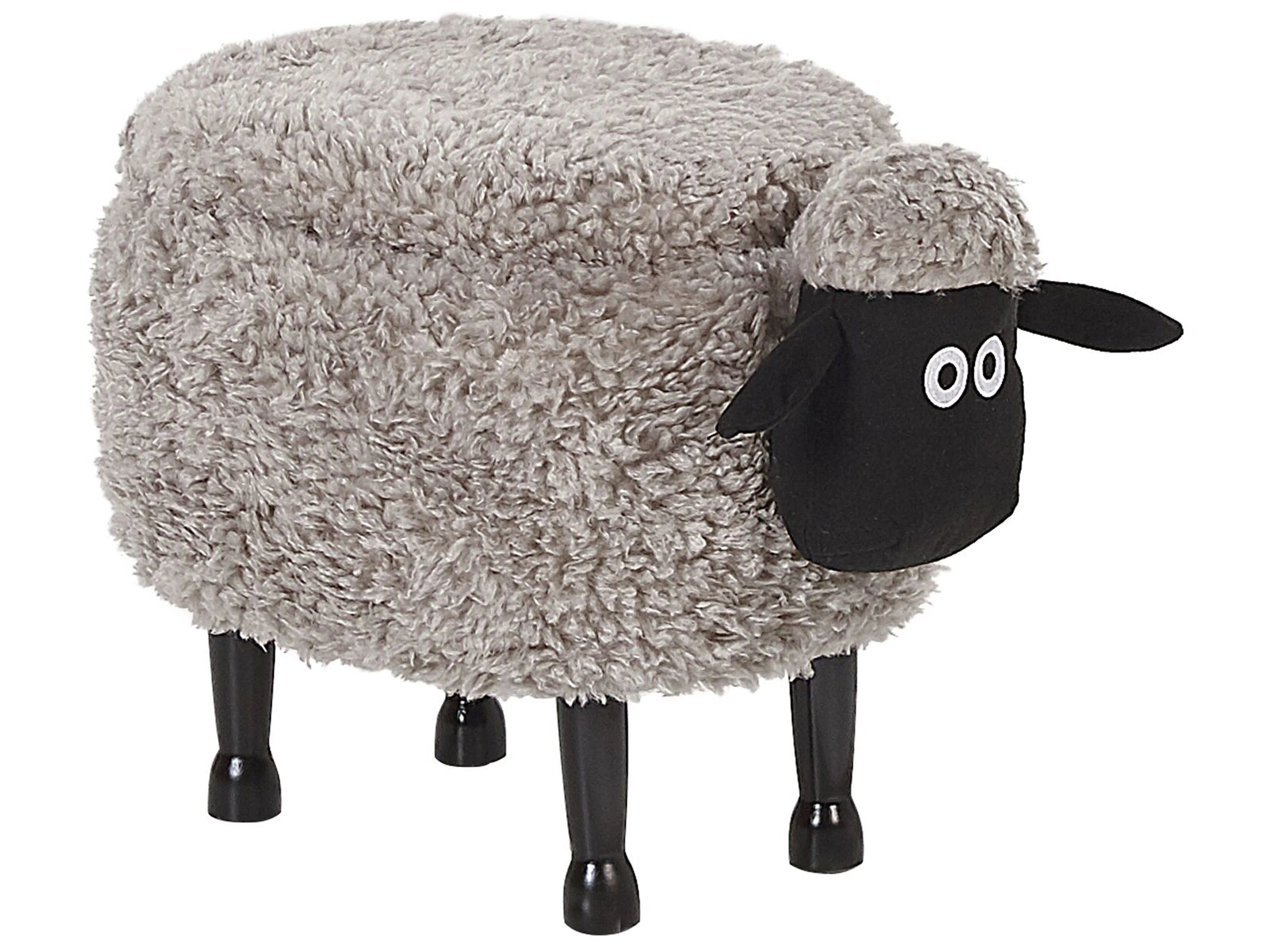  Storage Animal Stool SHEEP Fabric Grey Sheep