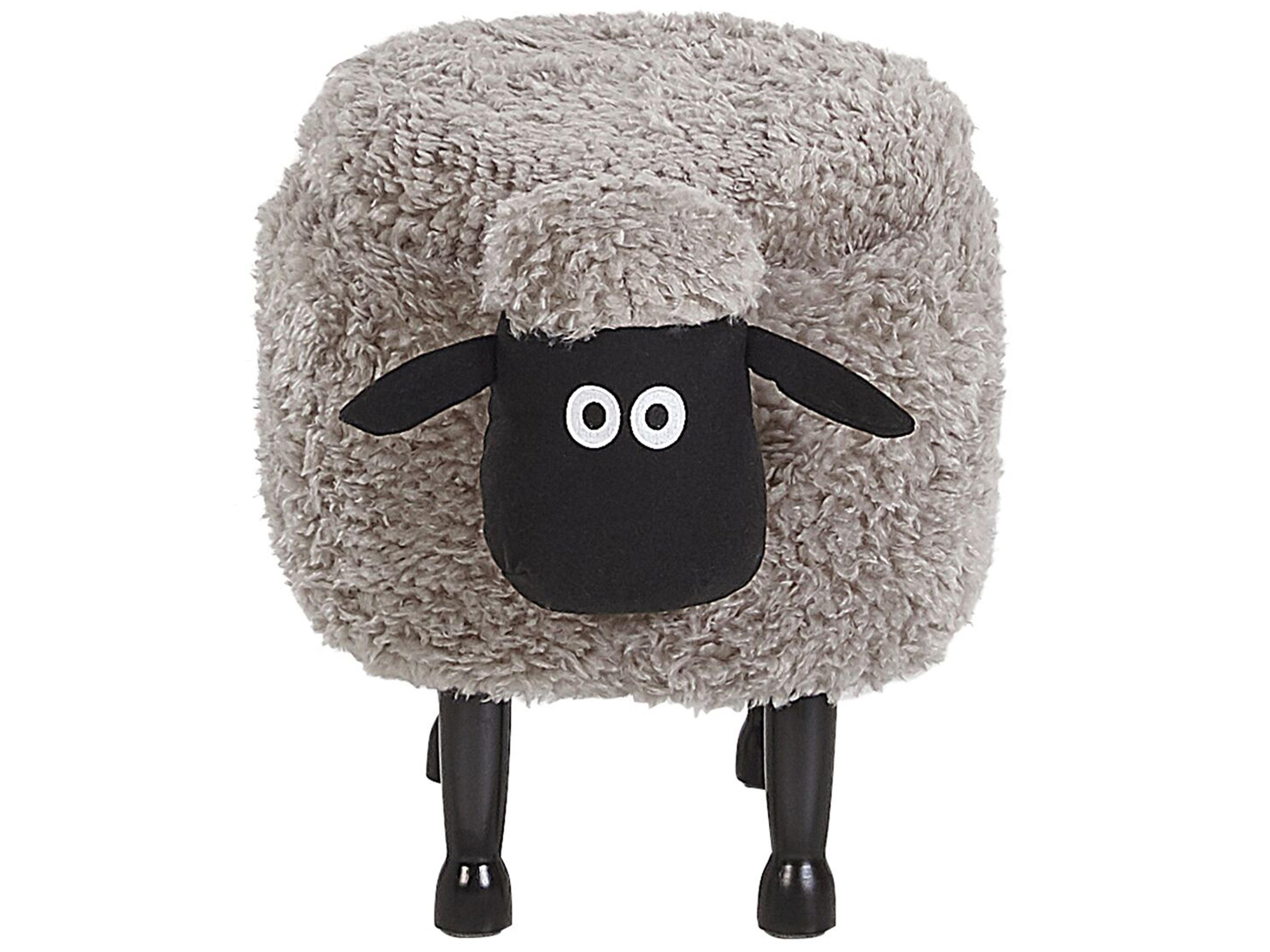  Storage Animal Stool SHEEP Fabric Grey Sheep