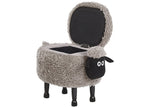  Storage Animal Stool SHEEP Fabric Grey Sheep