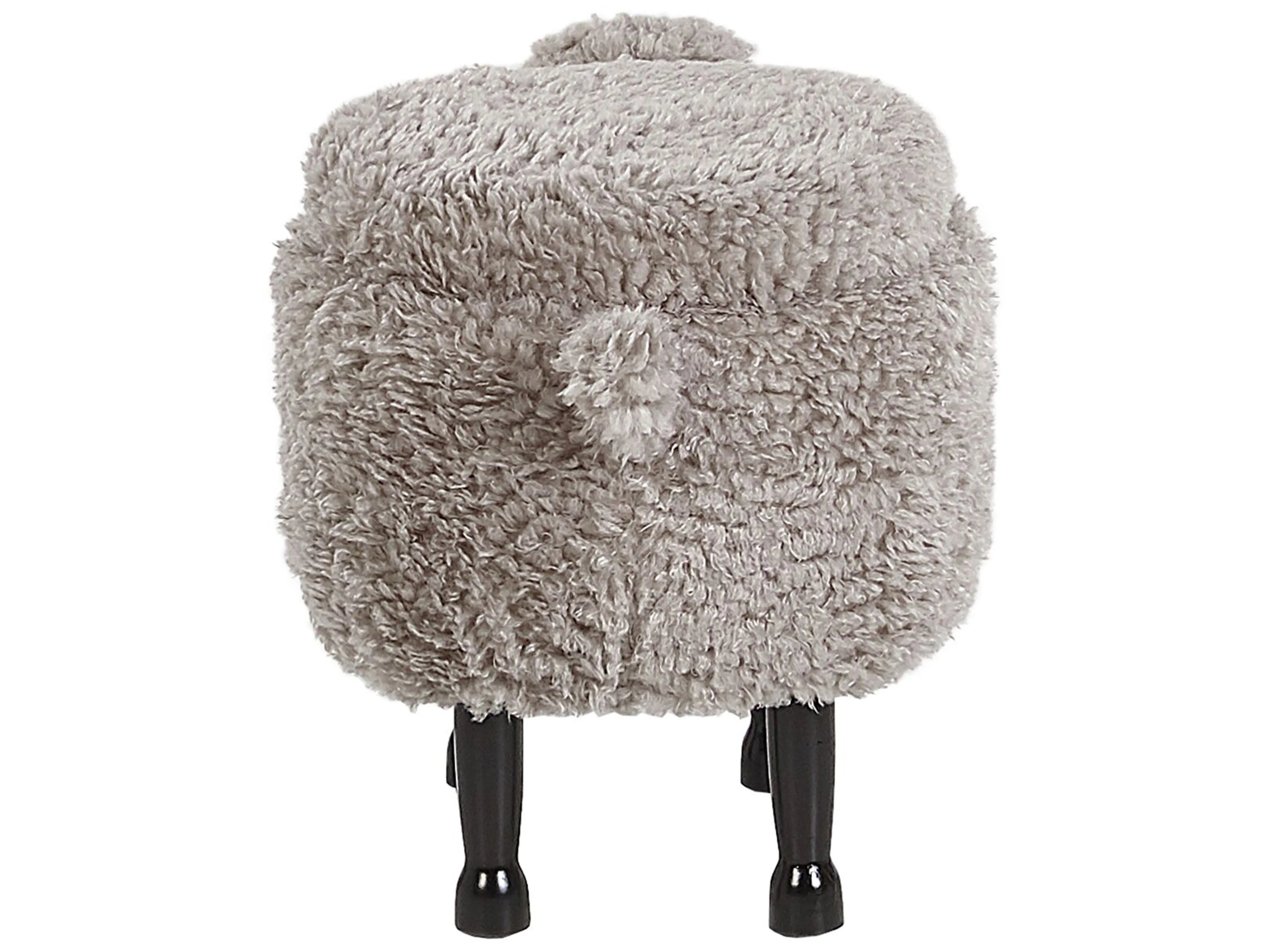  Storage Animal Stool SHEEP Fabric Grey Sheep