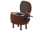  Storage Animal Stool SHEEP Fabric Brown Sheep