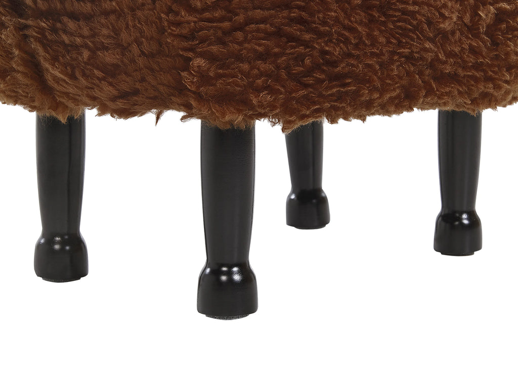  Storage Animal Stool SHEEP Fabric Brown Sheep