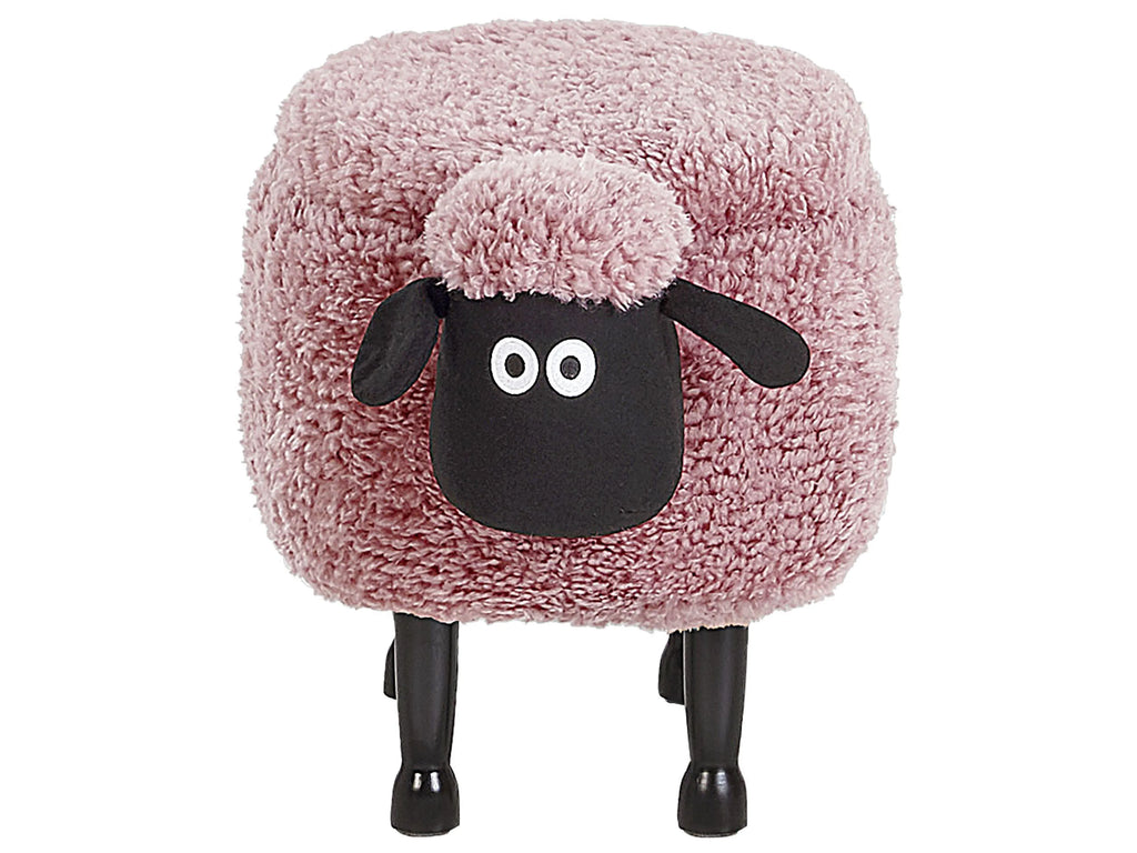  Storage Animal Stool SHEEP Fabric Pink Sheep