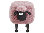  Storage Animal Stool SHEEP Fabric Pink Sheep