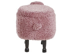  Storage Animal Stool SHEEP Fabric Pink Sheep