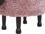 Storage Animal Stool SHEEP Fabric Pink Sheep