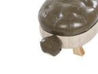  Animal Stool TURTLE Faux Leather Dark Green Turtle