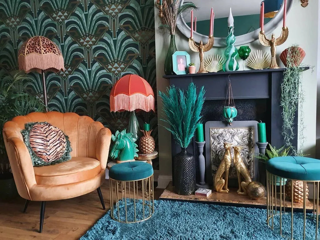  Set Of 2 Footstools LUBBOCK Velvet Dark Green