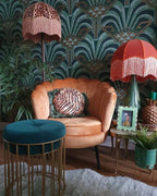  Set Of 2 Footstools LUBBOCK Velvet Teal