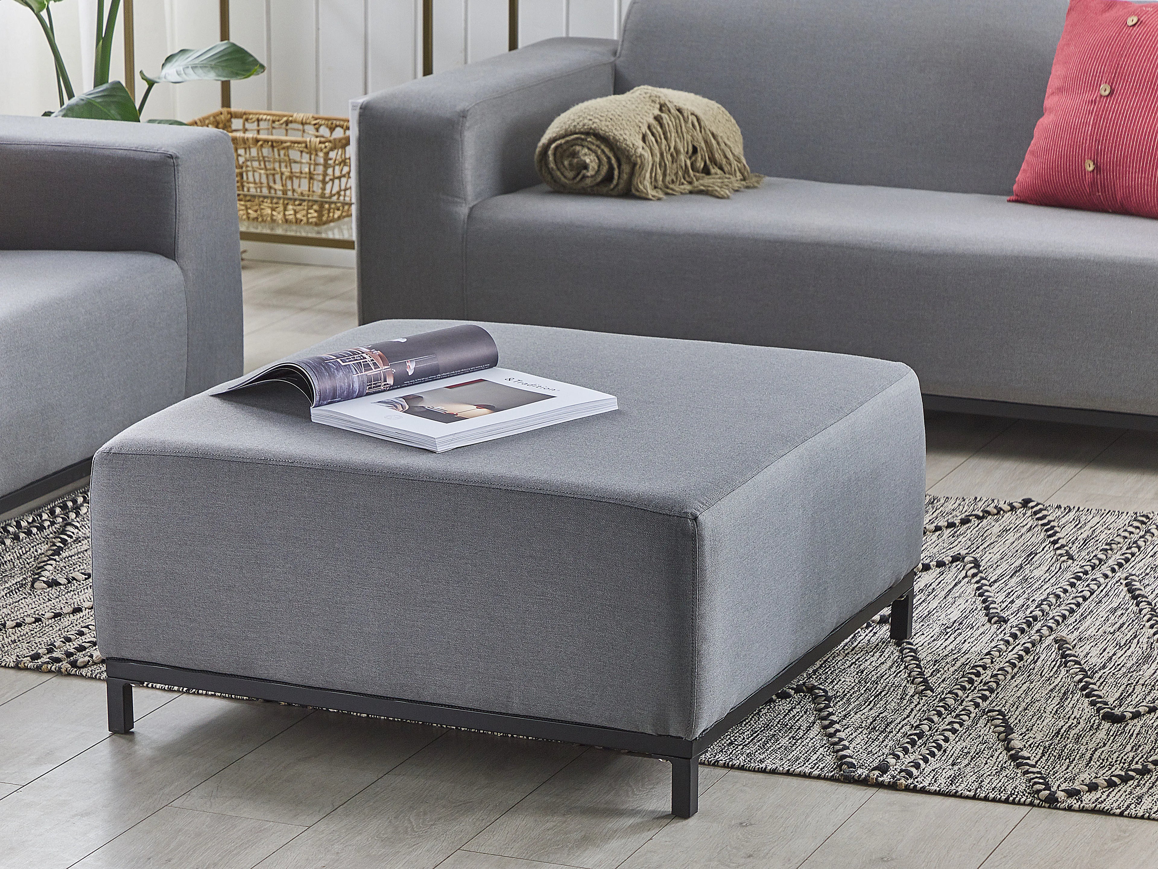  Ottoman ROVIGO Fabric Grey