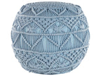  Pouffe Macramé KAYSERI Cotton Blue