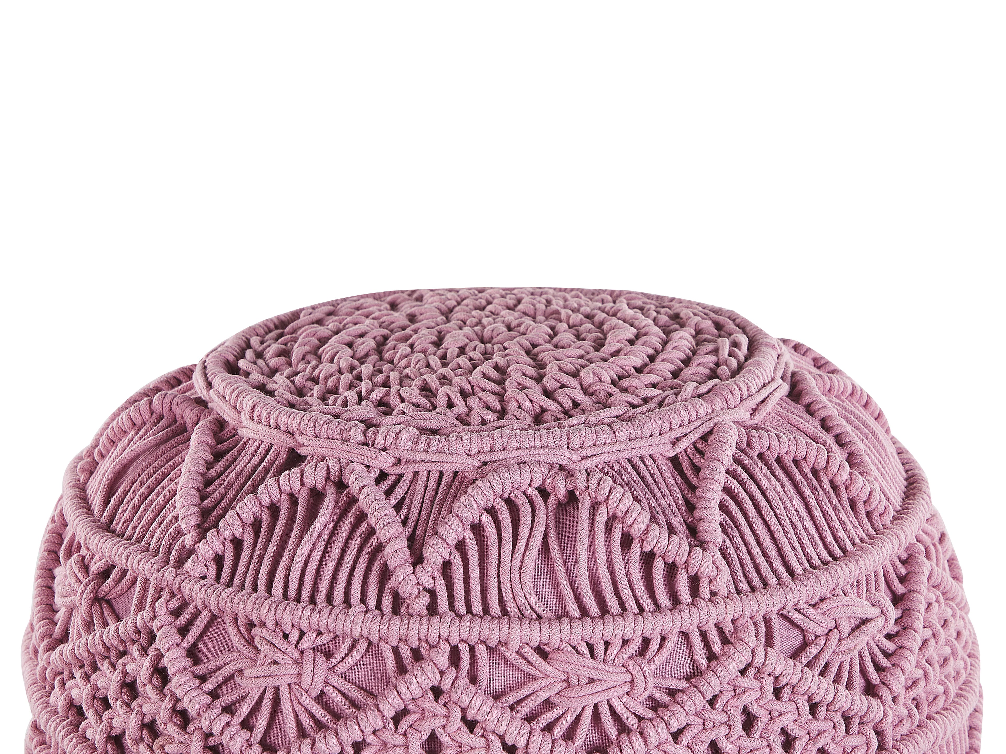  Pouffe Macramé KAYSERI Cotton Pink
