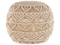  Pouffe Macramé KAYSERI Cotton Beige