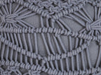  Pouffe Macramé KAYSERI Cotton Grey