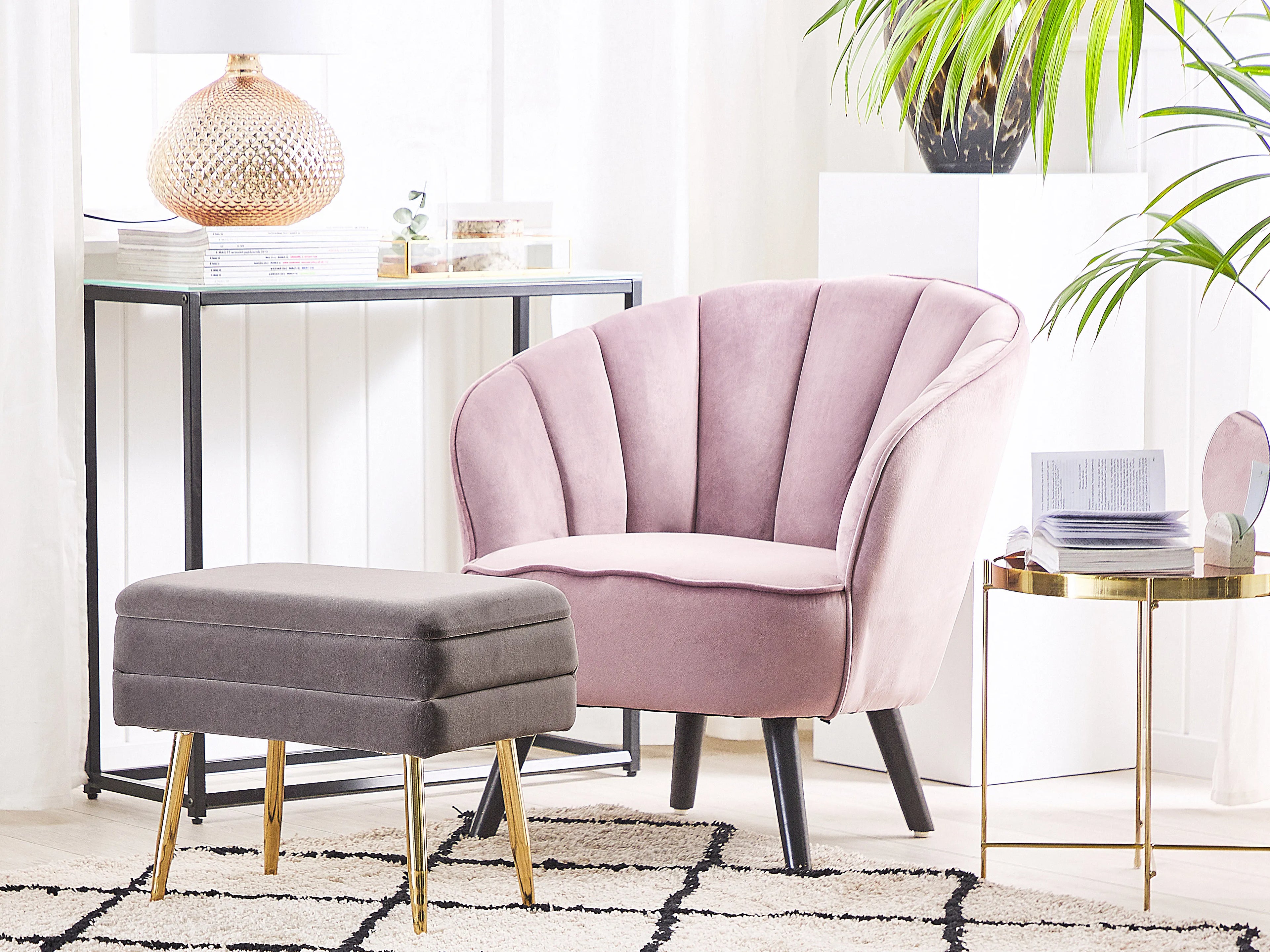  Storage Bench ODESSA Velvet Grey