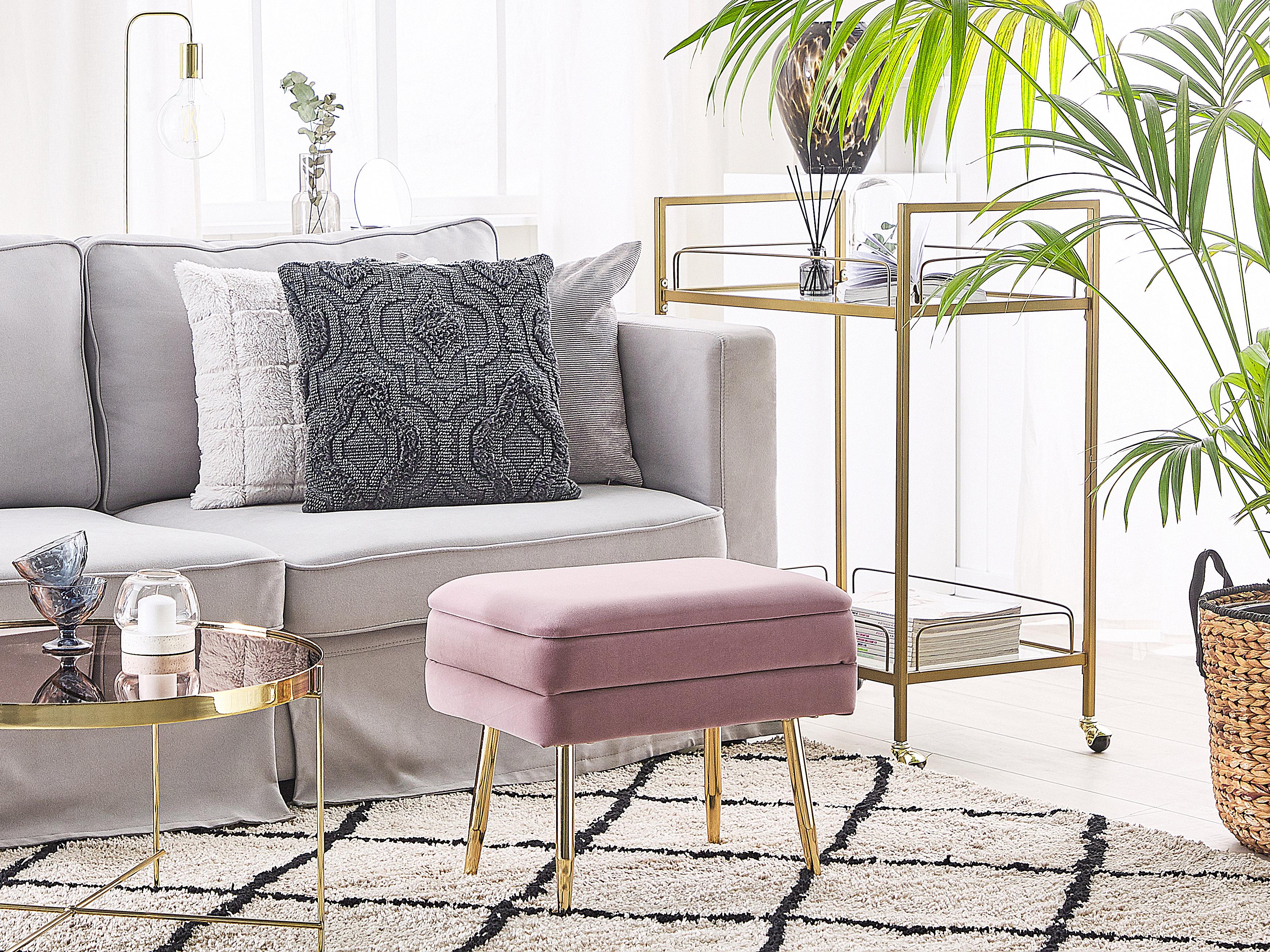  Storage Bench ODESSA Velvet Pink
