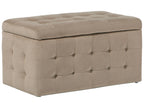  Storage Ottoman MICHIGAN Velvet Light Brown