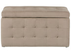  Storage Ottoman MICHIGAN Velvet Light Brown
