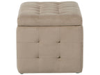  Storage Ottoman MICHIGAN Velvet Light Brown