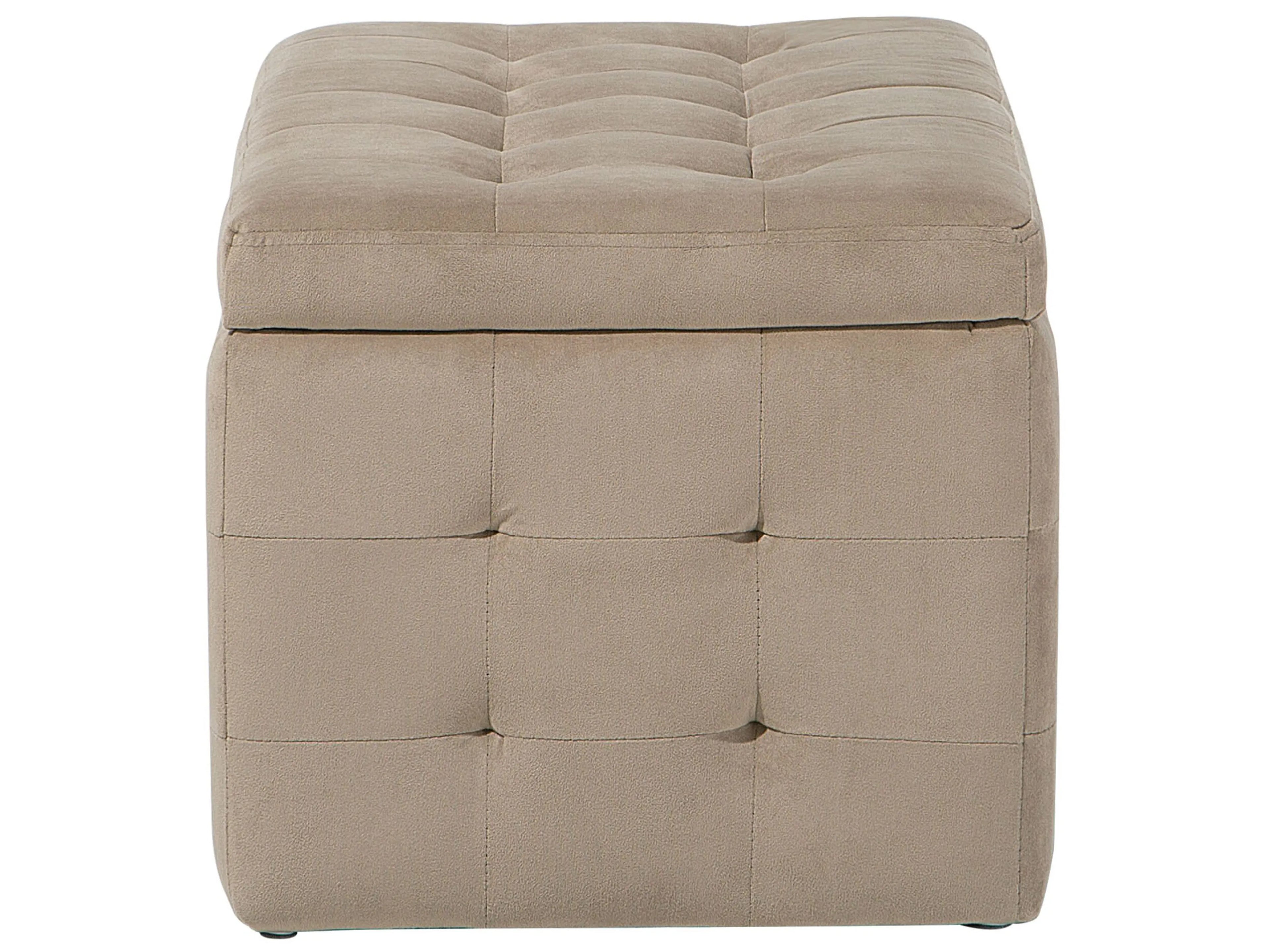  Storage Ottoman MICHIGAN Velvet Light Brown