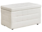  Storage Ottoman MICHIGAN Faux Leather White