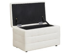  Storage Ottoman MICHIGAN Faux Leather White
