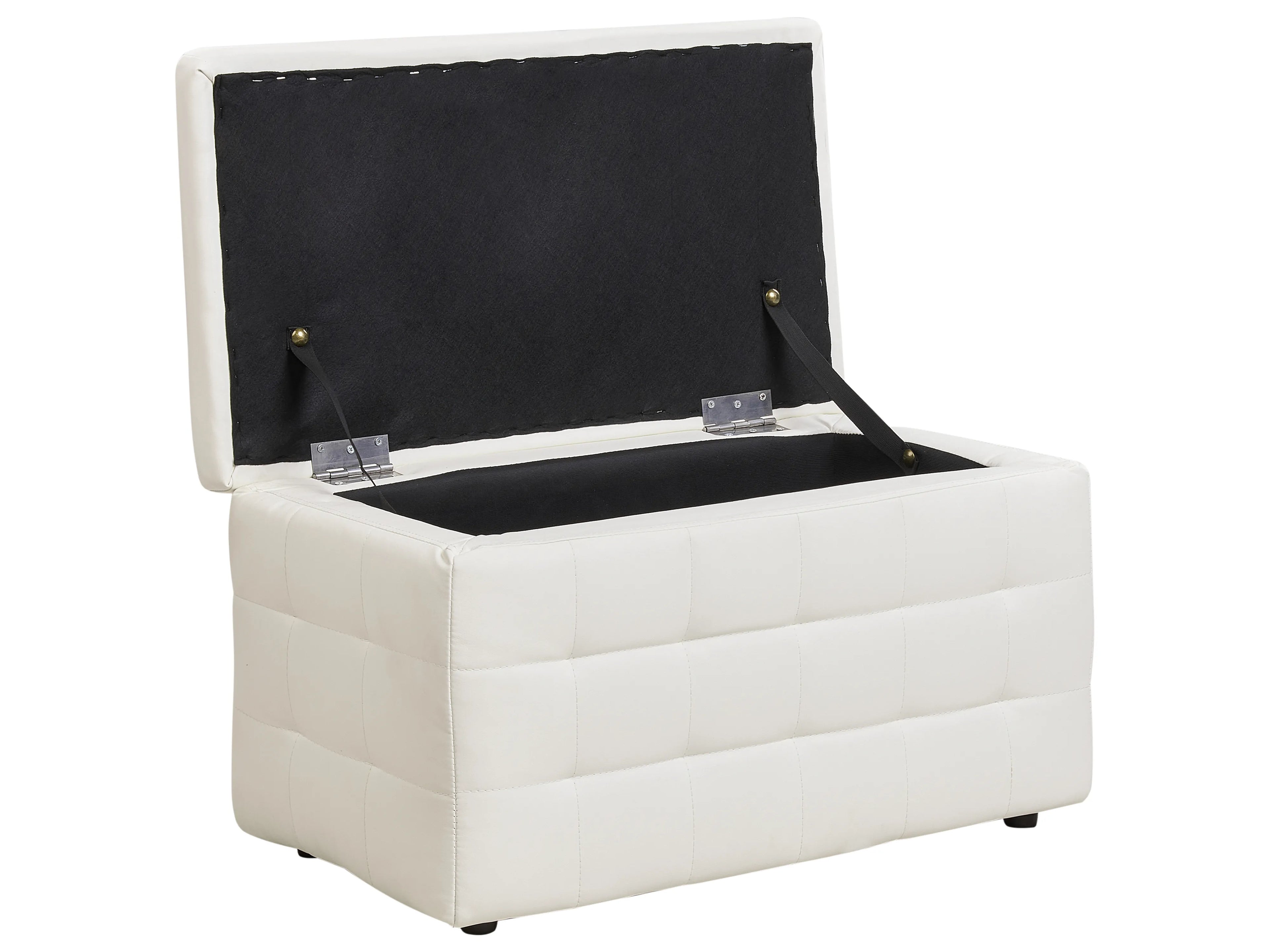  Storage Ottoman MICHIGAN Faux Leather White