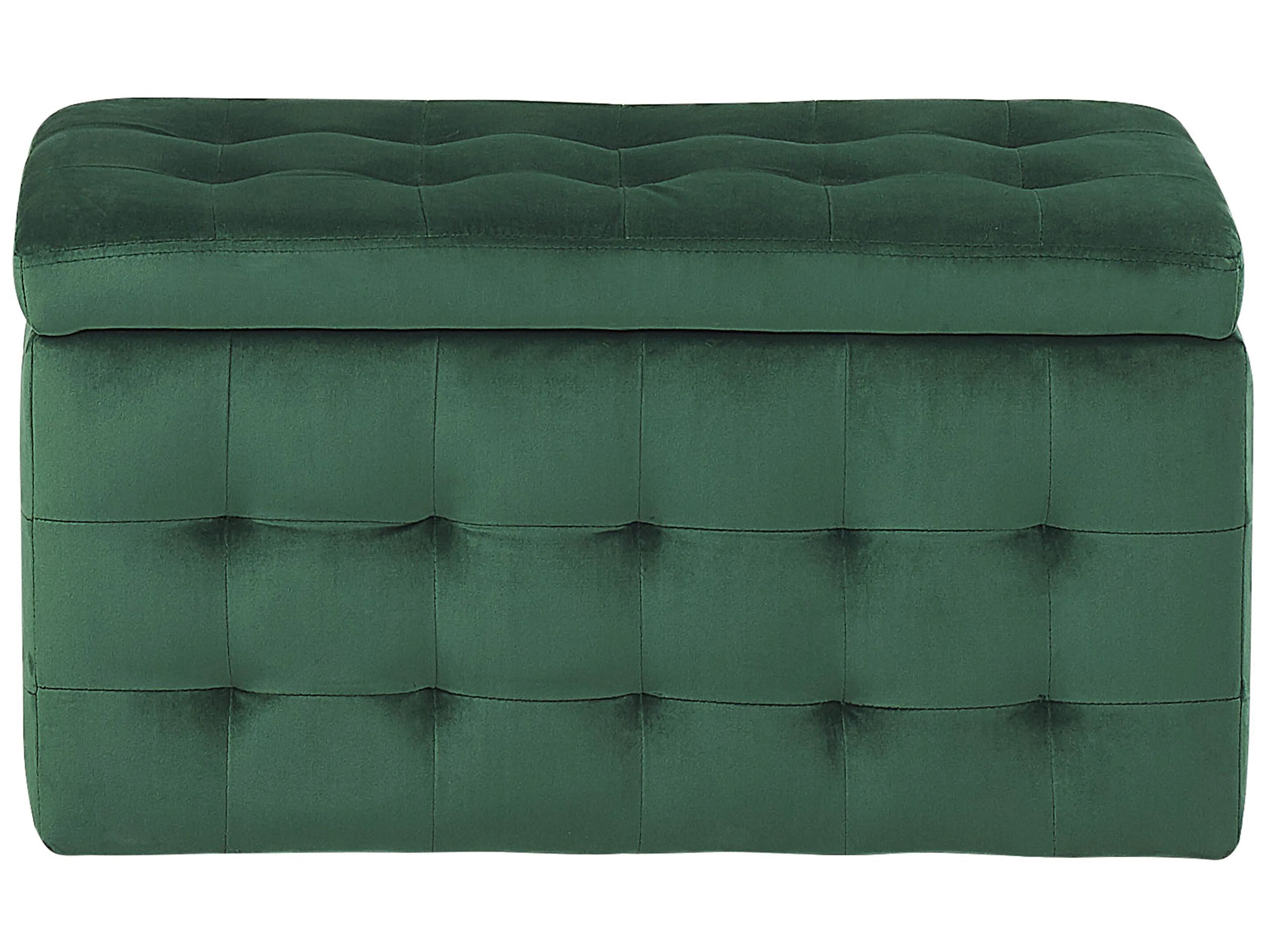  Storage Ottoman MICHIGAN Velvet Dark Green