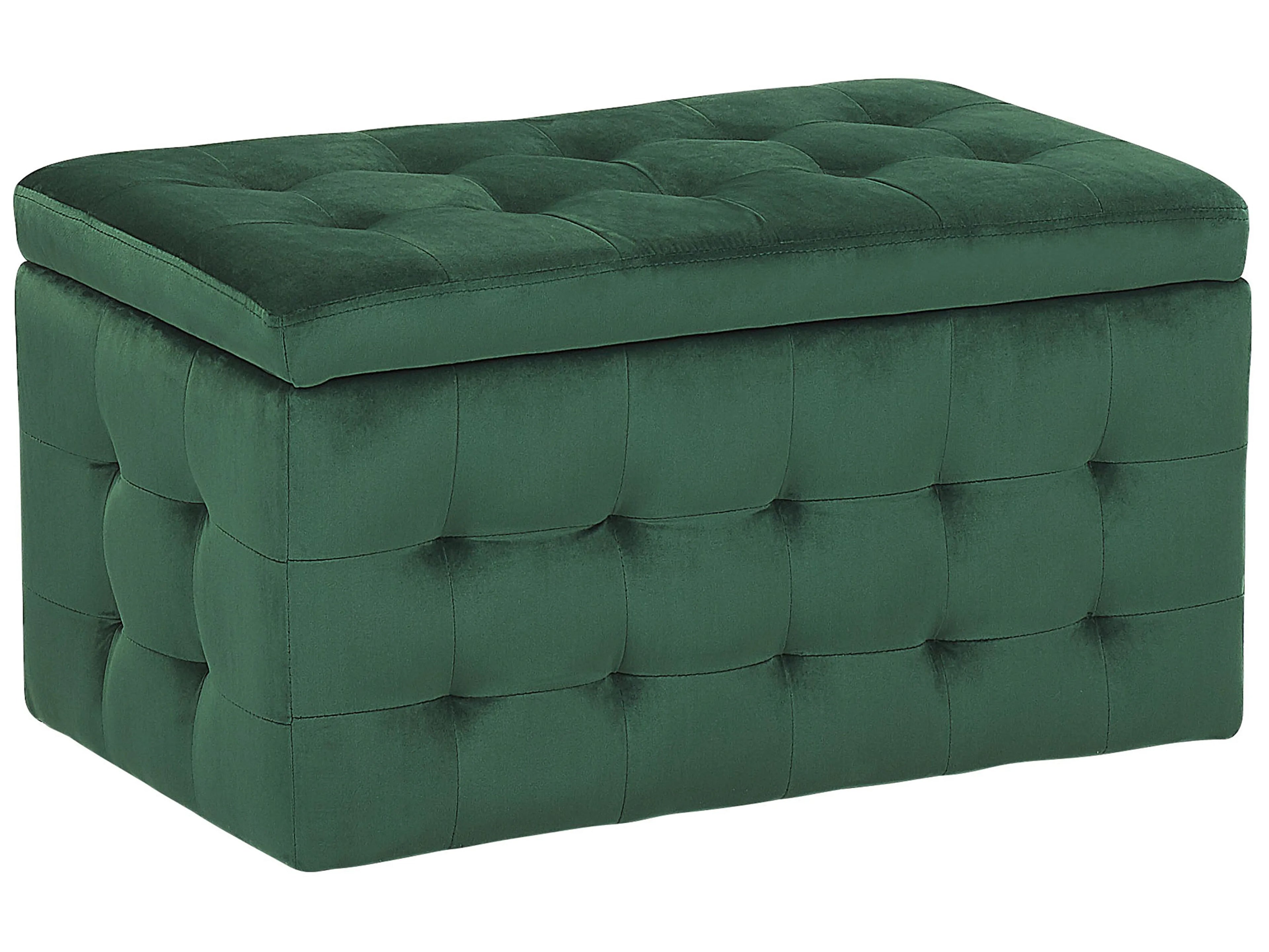  Storage Ottoman MICHIGAN Velvet Dark Green