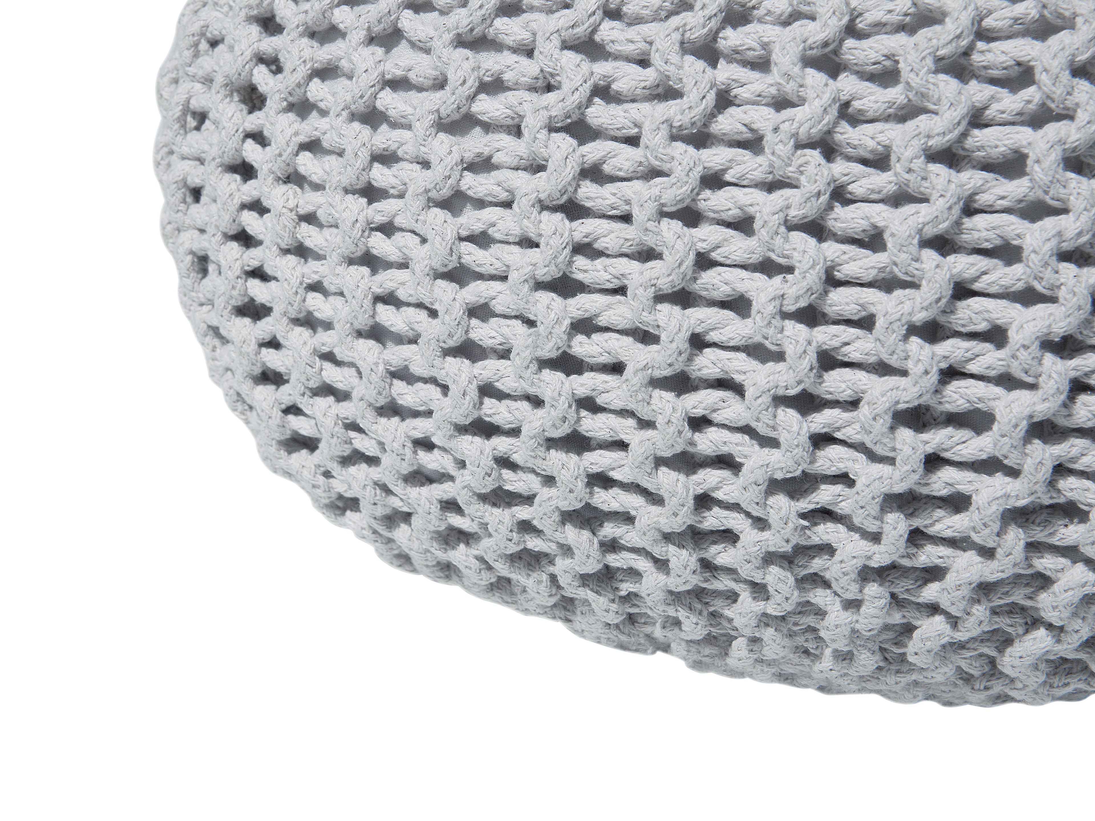  Pouffe CONRAD Cotton Light Grey