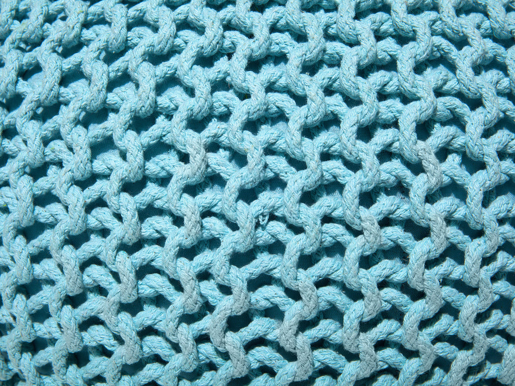  Pouffe CONRAD Cotton Light Blue