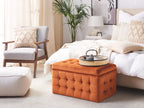  Storage Ottoman MICHIGAN Velvet Orange