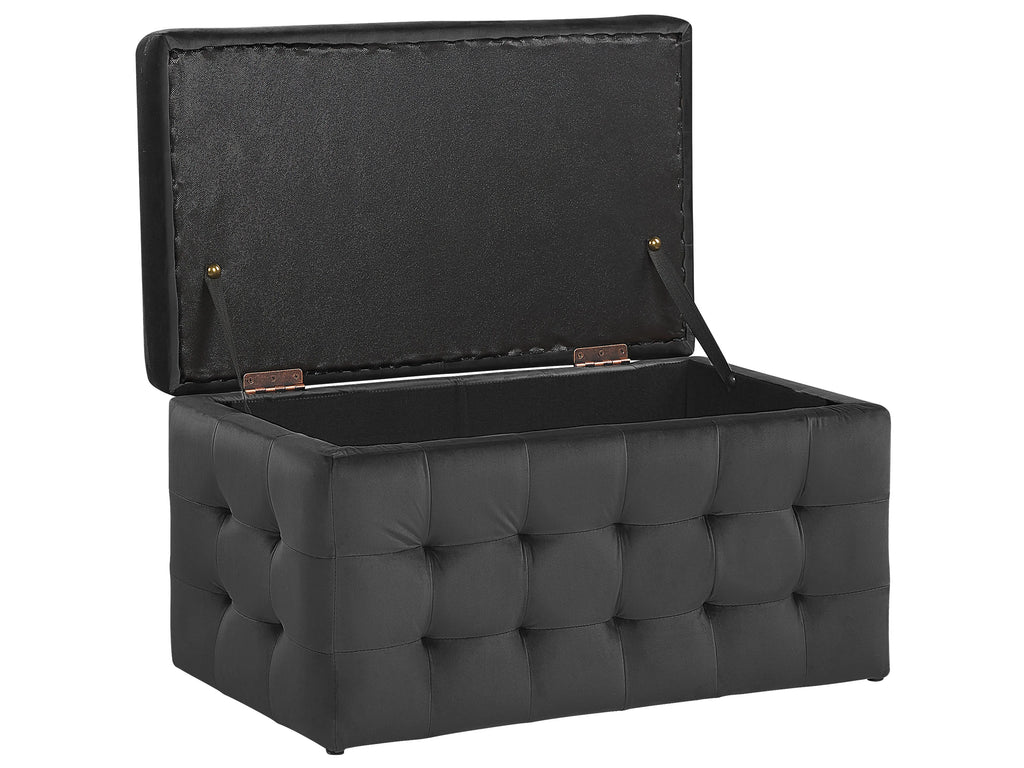  Storage Ottoman MICHIGAN Velvet Black