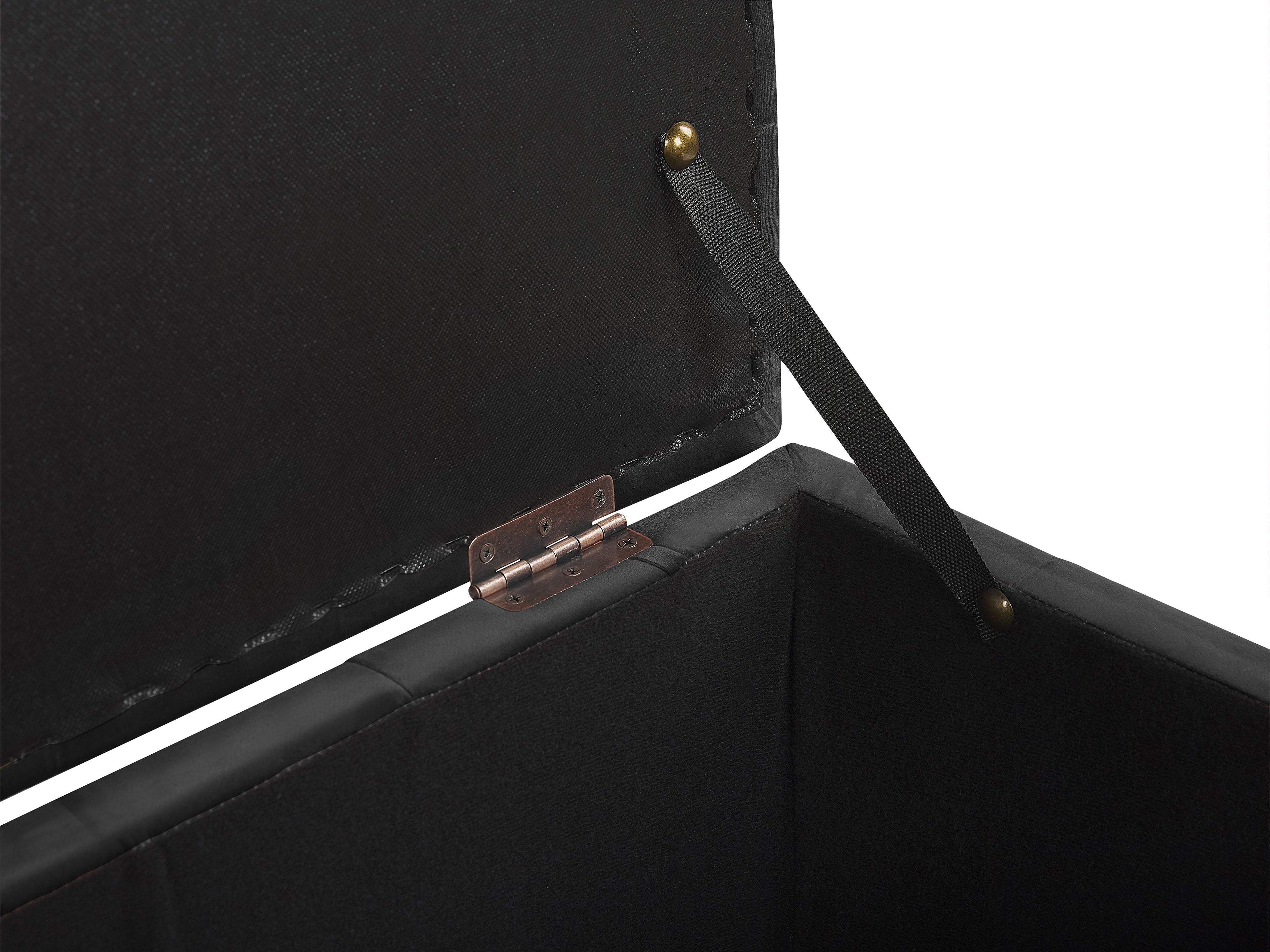  Storage Ottoman MICHIGAN Velvet Black