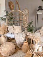  Pouffe Macramé KAYSERI Cotton Beige