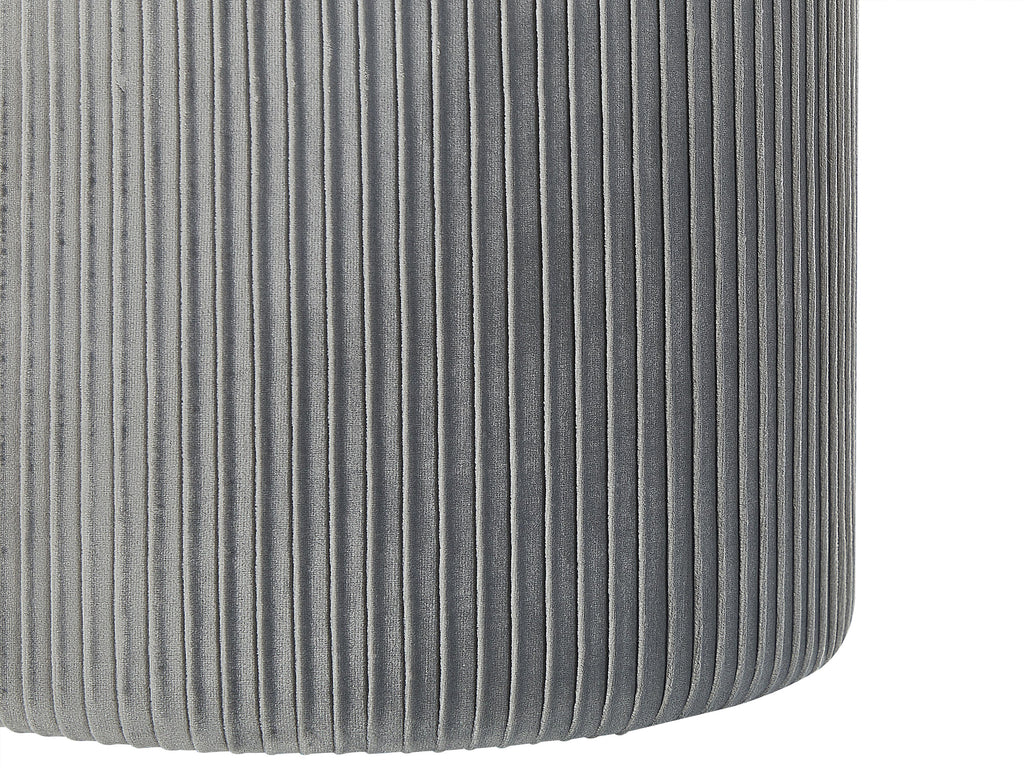  Set Of 2 Storage Pouffes CAMDENTON Velvet Light Grey
