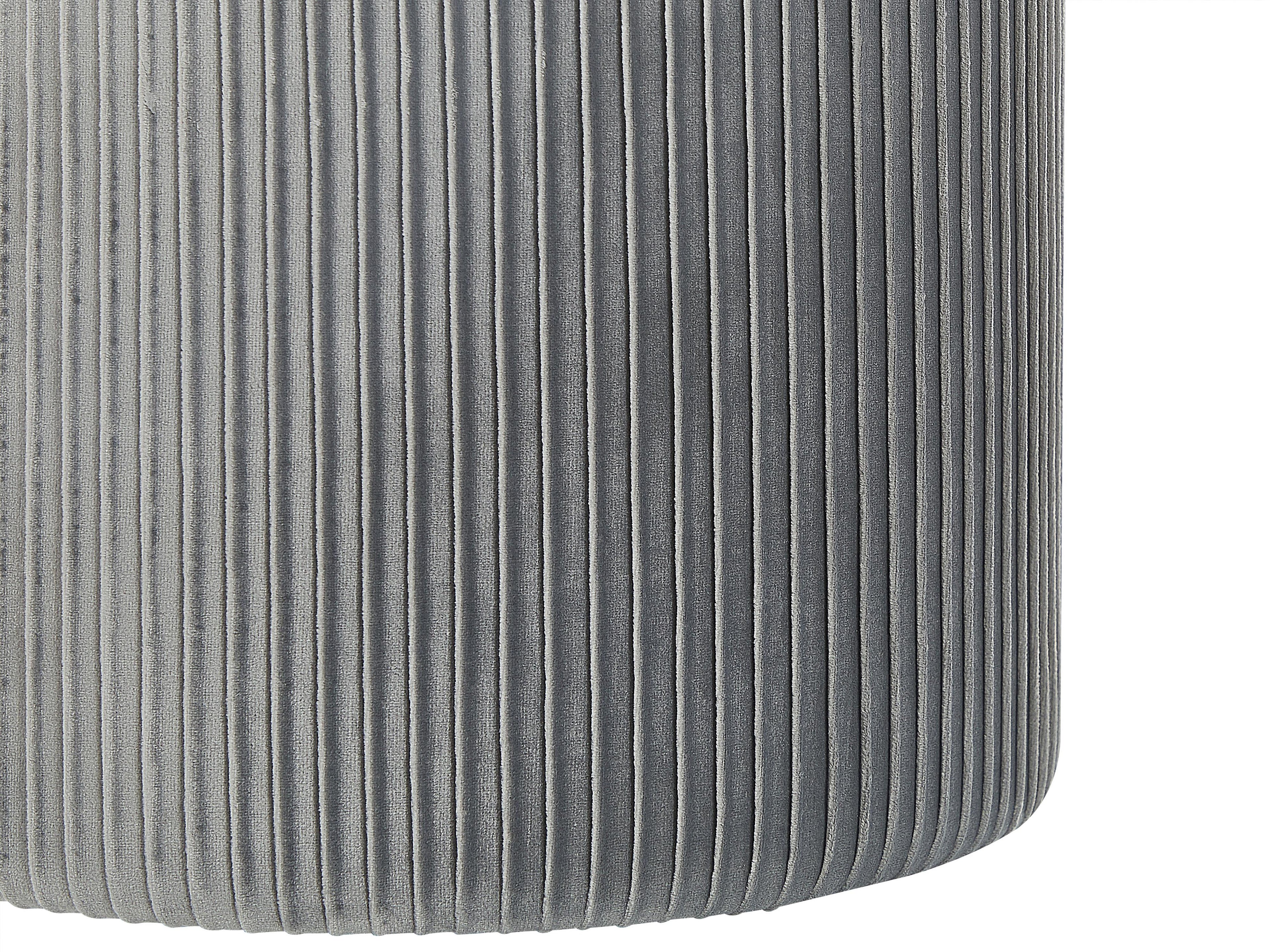  Set Of 2 Storage Pouffes CAMDENTON Velvet Light Grey