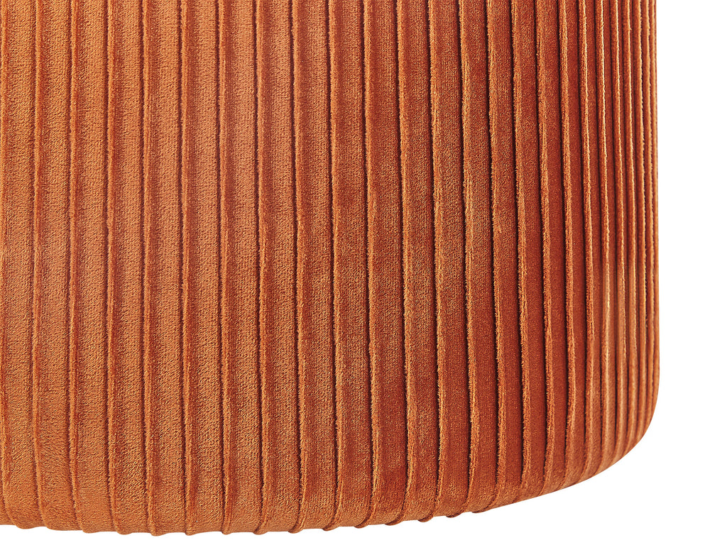  Set Of 2 Storage Pouffes CAMDENTON Velvet Orange