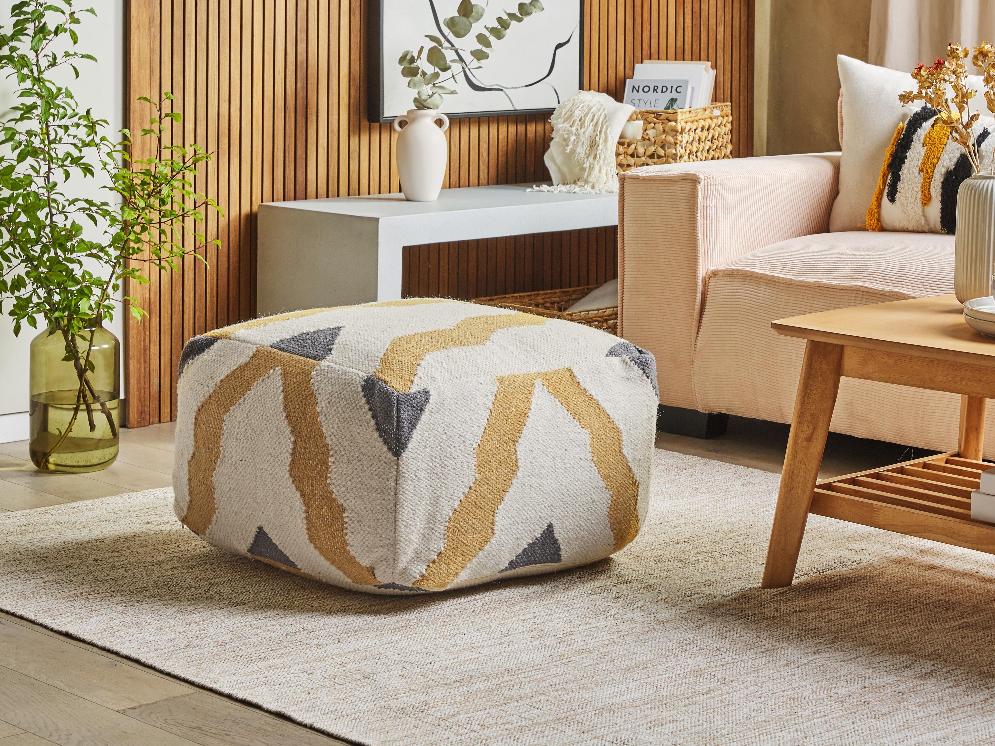  Pouffe ZEUGMA Wool Beige
