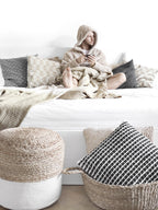  Pouffe DALAMA Jute White