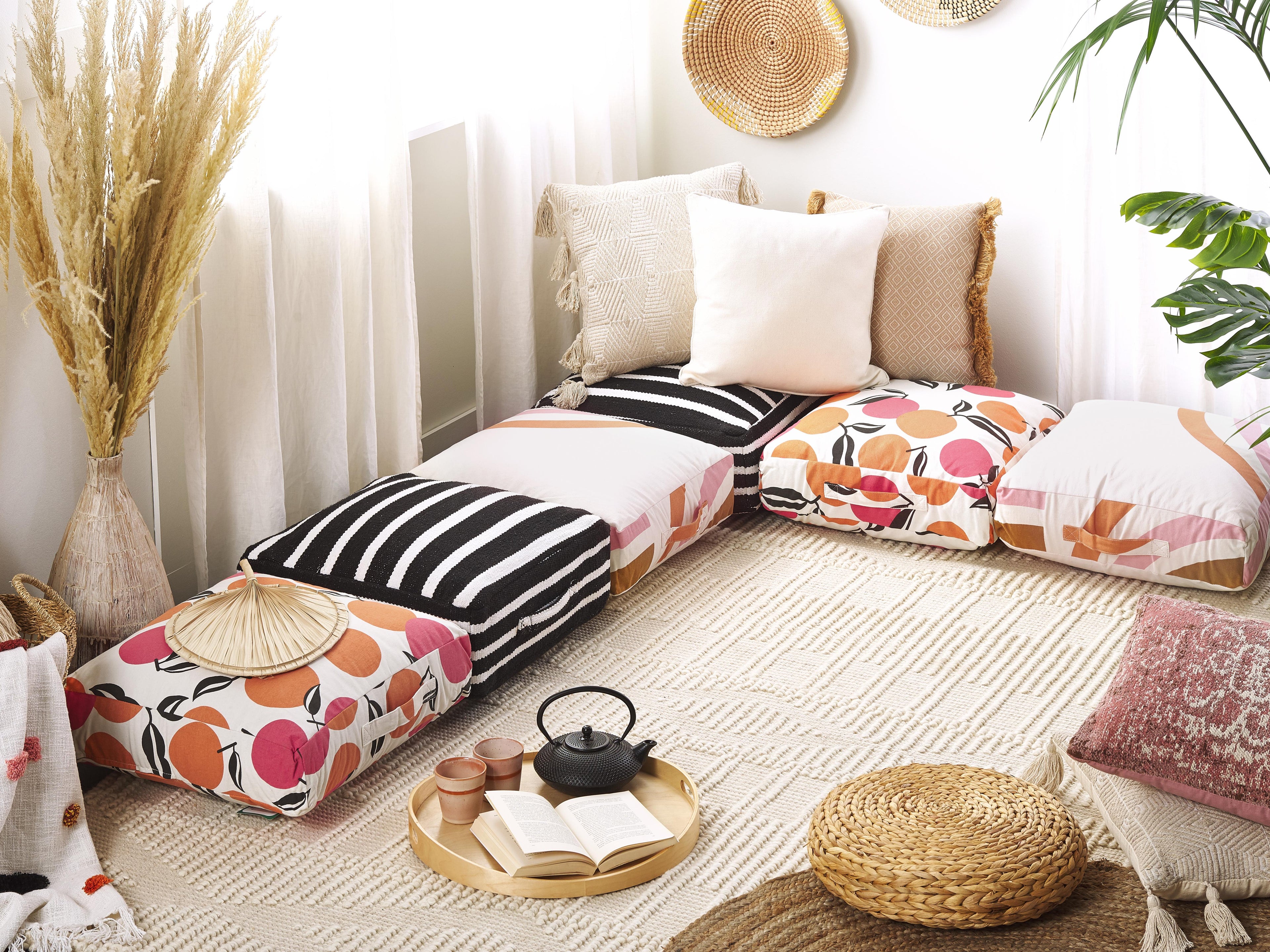  Pouffe TEMARA Cotton Multicolour