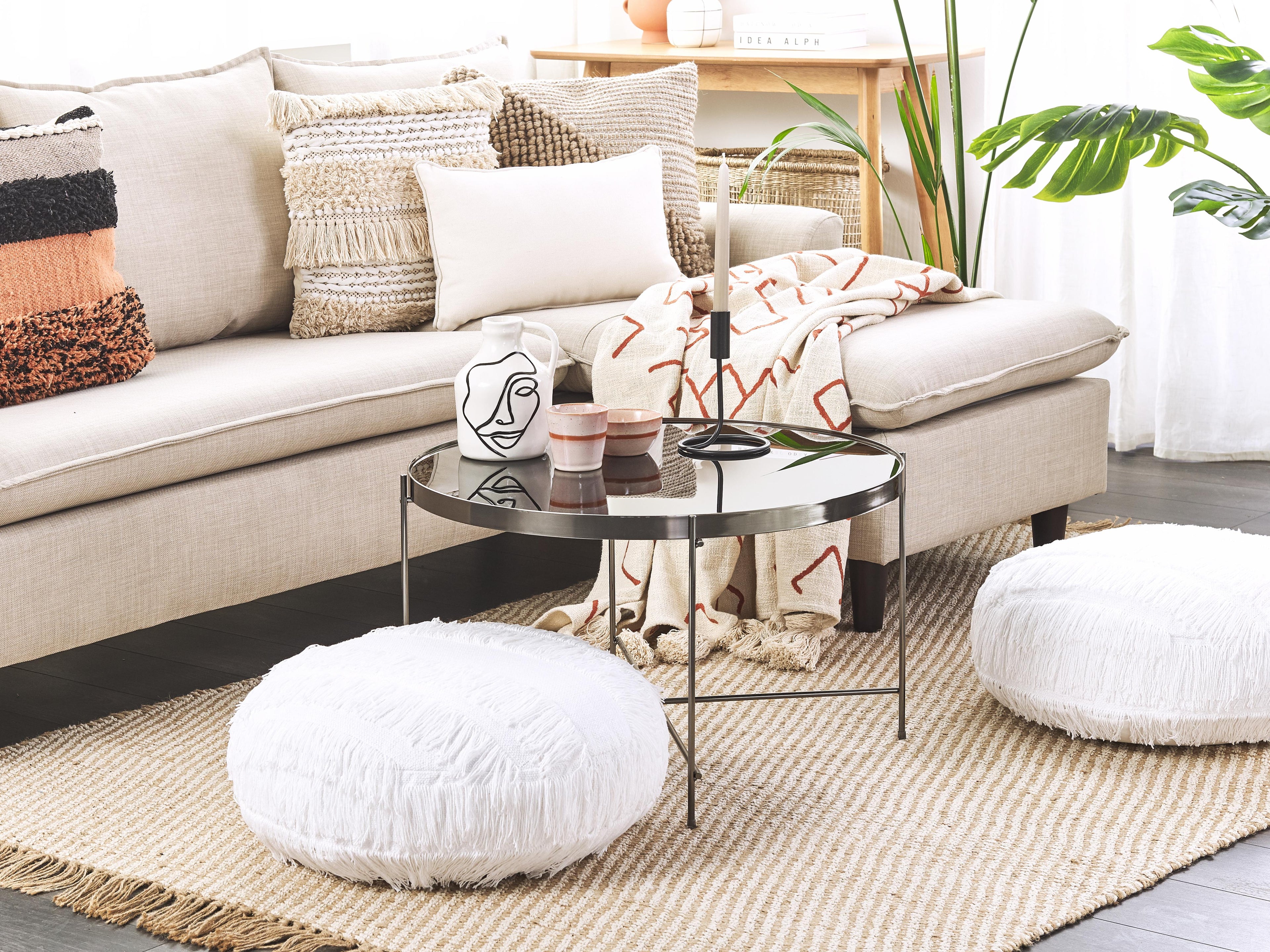  Pouffe OULAD Cotton White