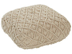  Pouffe Macramé BERRECHID Cotton Beige