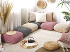  Pouffe Macramé BERRECHID Cotton Pink