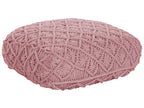  Pouffe Macramé BERRECHID Cotton Pink
