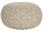  Pouffe Macramé BERKANE Cotton Beige