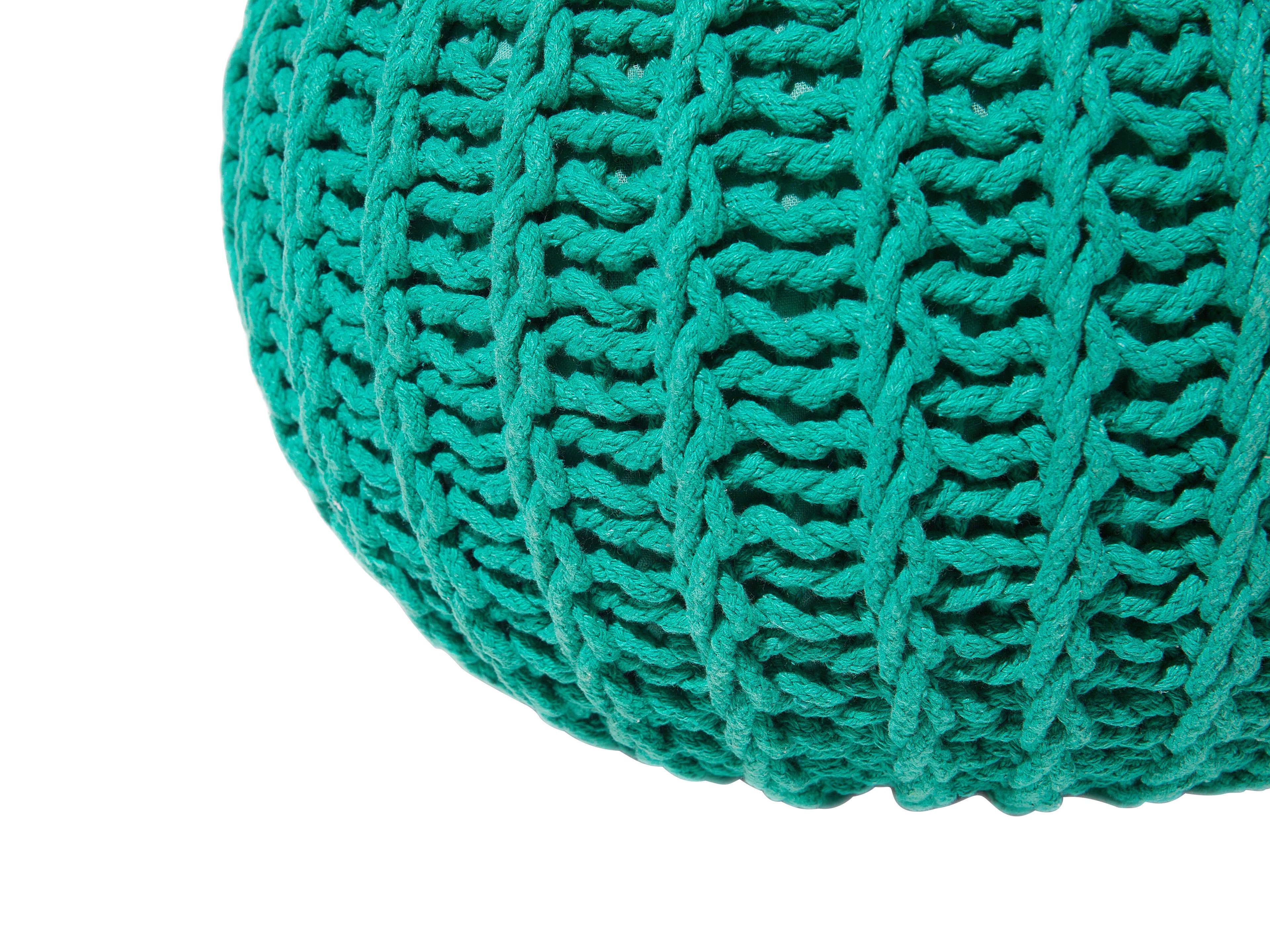  Pouffe CONRAD Cotton Emerald Green