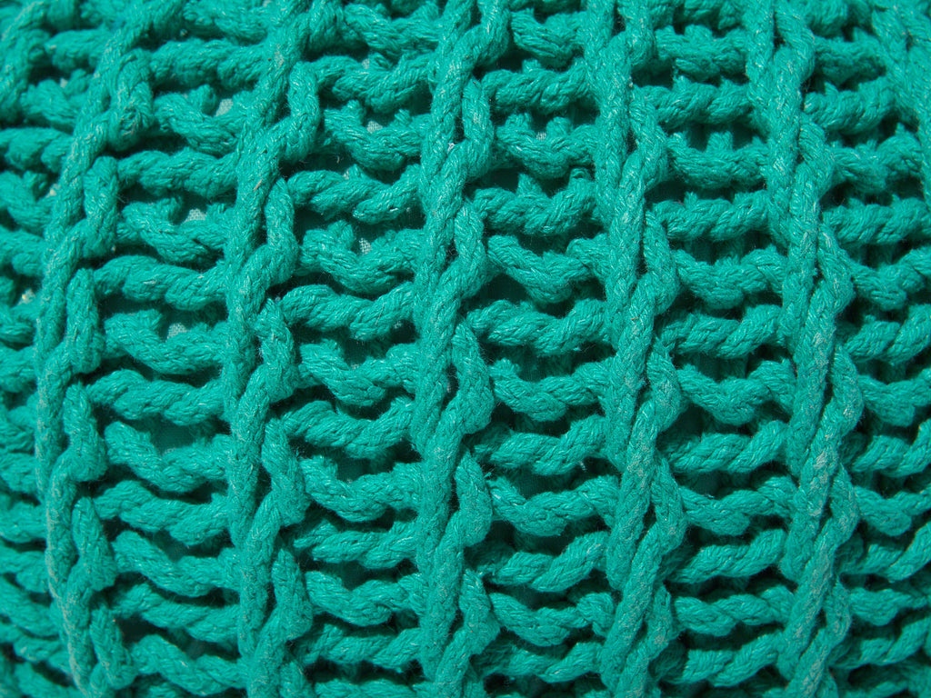  Pouffe CONRAD Cotton Emerald Green
